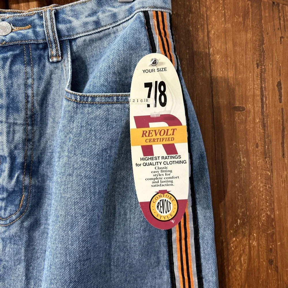 VTG NOS Women's Y2K Revolt Jean‎ Maxi Skirt NWT Sz 7/8 Hong Kong Denim NEW 90's